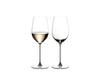 Authentic RIEDEL Veritas Wine Glass Pair Set, 395ml, for Riesling (Red) and Zinfandel (White), 6449/15