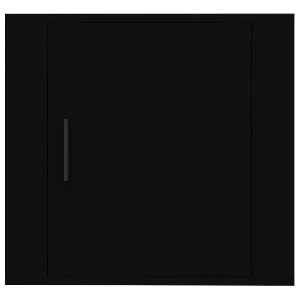 Wall Mounted Nightstands Set of 2 Black 50 X 30 X 47 Cm