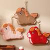 Super Absorbent Coral Fleece Towel Hanging Hand-Wiping Towel Lucky Horse Hand Towel  Kitchen