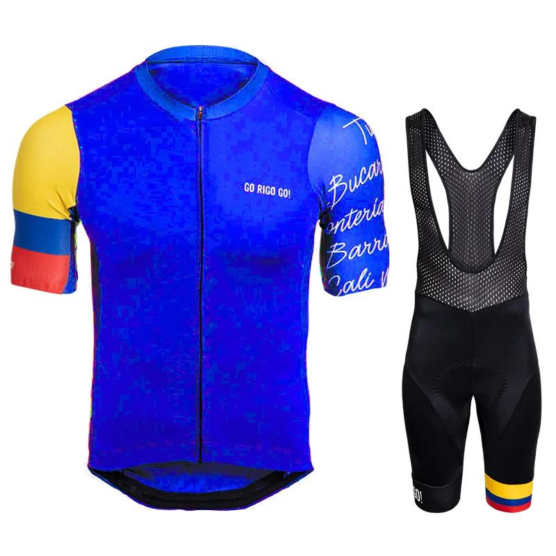 2026 Go Rigo Go Herr Cykeltröja Lag Cykeltröjor Sommar Kortärmad Kläder Cyklar Gel Hängselshorts Set Cykelkläder Tröja