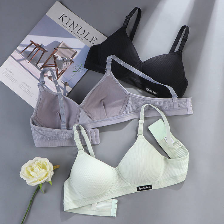 Pamut Lány Középiskolai Bralette Levehető Pántokkal és Légáteresztő Kényelemmel Tini Sportolóknak