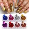 Xiaomi 8 Boxes Chrome Metallic Nail Powder Pigment Gold Silver Blue Red Mirror Nail Art Powder Glitter Rubbing Dust Nail Art Decoration