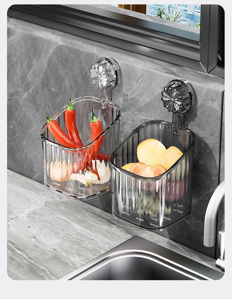 Wandmontiertes Badezimmer-Aufbewahrungsregal mit Saugnäpfen für Toilettenartikel