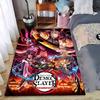 Printed Carpet Rug Demon Slayer Entertainment District Arc Tengen Anime Poster vintage retro distressed print for living room bedroom dorm decor