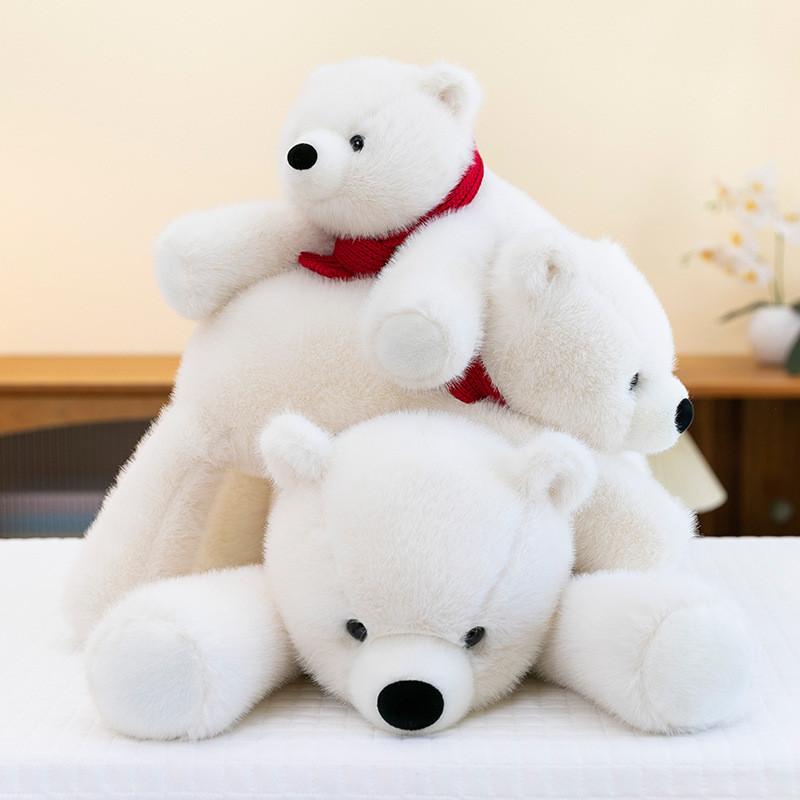 Animal Bear Polar Scarf Prone Toy Doll Ornaments Plush Filled Gifts Winter