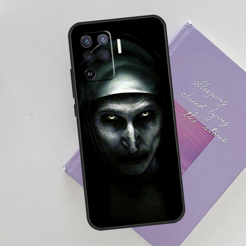 The Nun Valak Horror Phone Case For Oppo A54 A74 A94 A15 A16 A17 A52 A72 A76 A96 A57 A58 A78 A98 A53S Cover Case