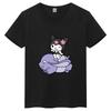 Sanrio Family CUTE Kurumi Cute Printed Childrens TShirt Roundneck Pure Cotton Family Clothing for Parents and Children