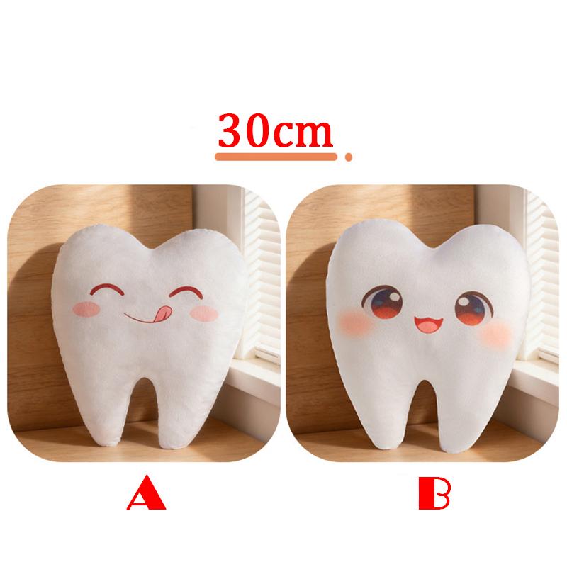 Treasuringu Nouvelles Peluches Fée des Dents Dessin Animé Dents Peluches Poupées Dents Blanches Peluche Oreiller Doux Cadeaux d'Anniversaire