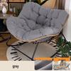 Wrought Iron Reclining Rattan Rocking Chair