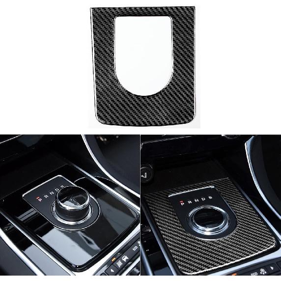 Rote weiche Kohlefaser Auto Innenzubehör Auto Schalthebel Panel Rahmen Mittelkonsolenverkleidung Aufkleber Dekoration Kompatibel mit XE F-PACE X761 2016