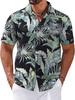 Independence Station Men'S Short Sleeve Shirt Hawaiian Beach 3D Printed Fashion Versatile Lapel Shirt