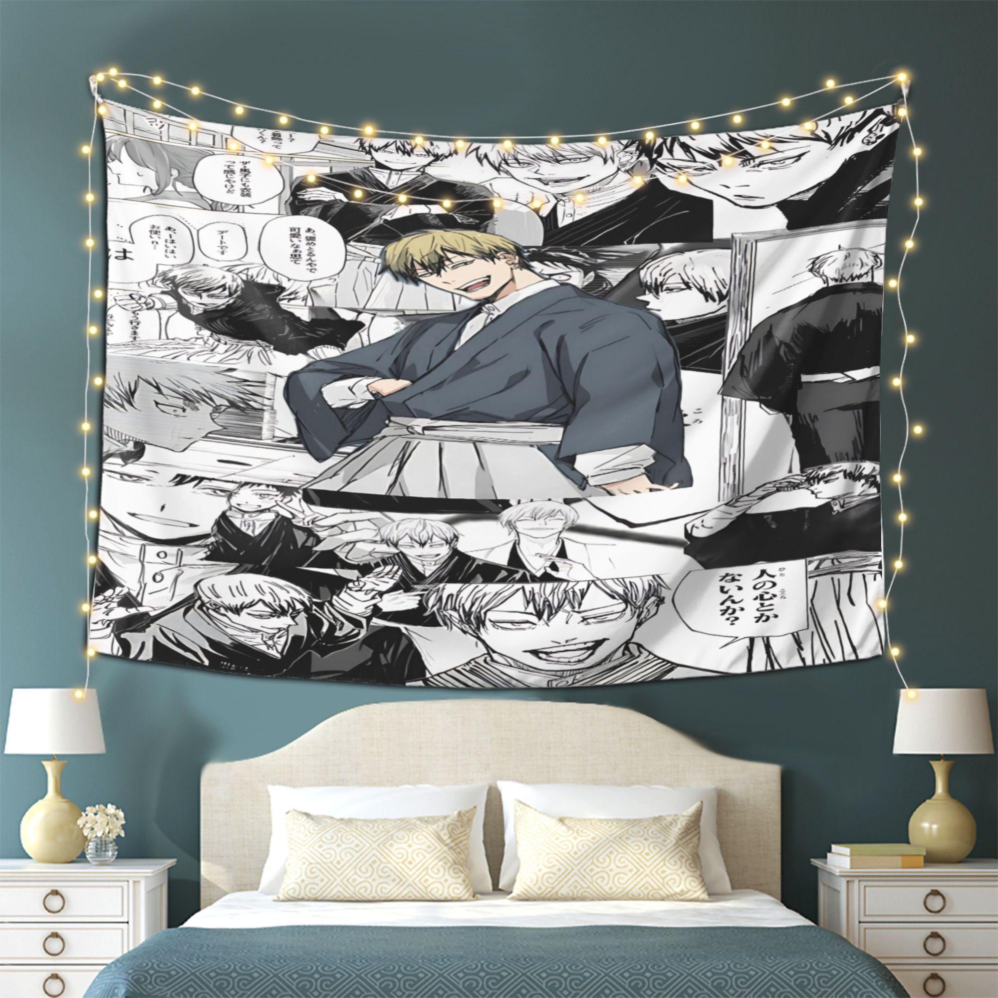 Jmg Household Supplies Unisex Zenin Naoya Anime Tapestry Jujutsu Kaisen Wall Hanging Cool Room Stuff Aesthetic Room Decor Large Tapestry Room Decoration Items