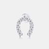Ready To Ship VVS Moissanite Horseshoe C Hoop Earrings S925 Sterling Silver Full Pave U Shape Jewelry for Women Earings