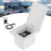 1 2in RV Exterior Shower Box Inlet and Outlet Interface White for Caravan RV Boat Motorhome Without Shower Hose Head