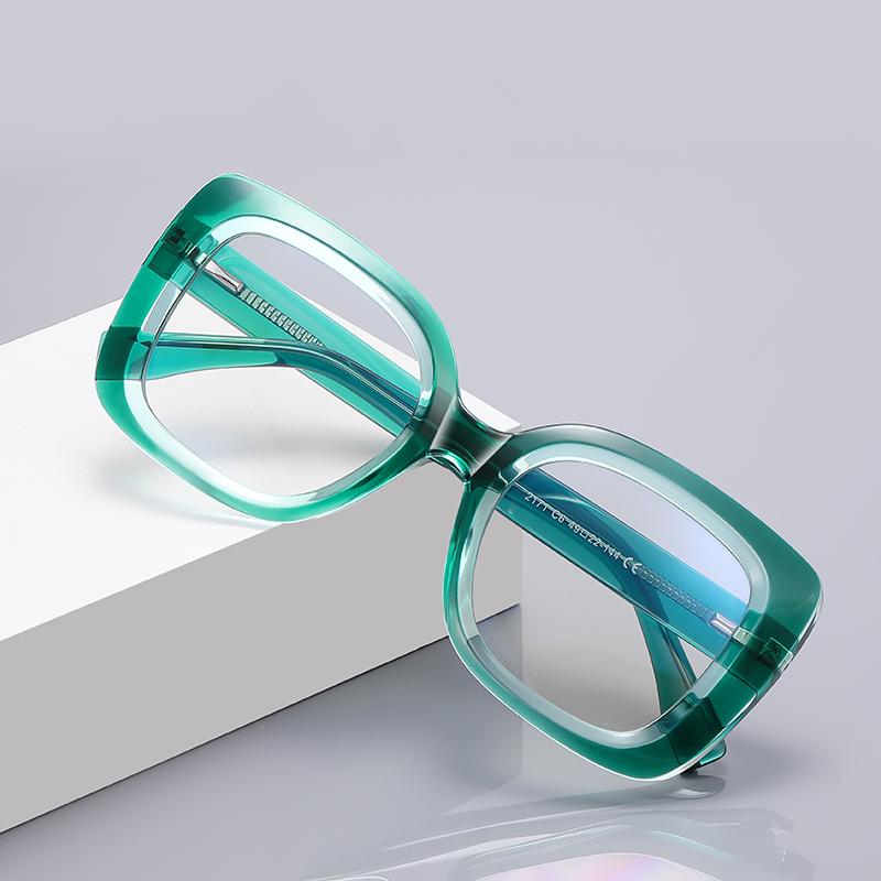 Pink Frame Square Finished Glasses Nearsighted Women  Spring Hinge Square Prescription Spectacles Power 0 -0.5 -0.75 To -6.0