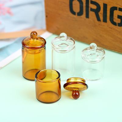 1:Mini pot à bonbons en verre pour maison de poupée, bouteille de stockage de grains de café, jouet de décoration de cuisine, 12