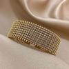 Golden/Silver Plated Vintage Cuff Bracelet Vintage Braided Mesh Bracelet  Daily Wear