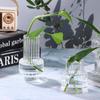 Transparent Glass Vase: Home Desktop Flower Arrangement Decor