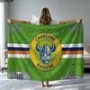 Canberra Raiders Print Flannel Blanket High Quality Warm Comfortable Cover for All Seasons Perfect for Gifts Home Decor
