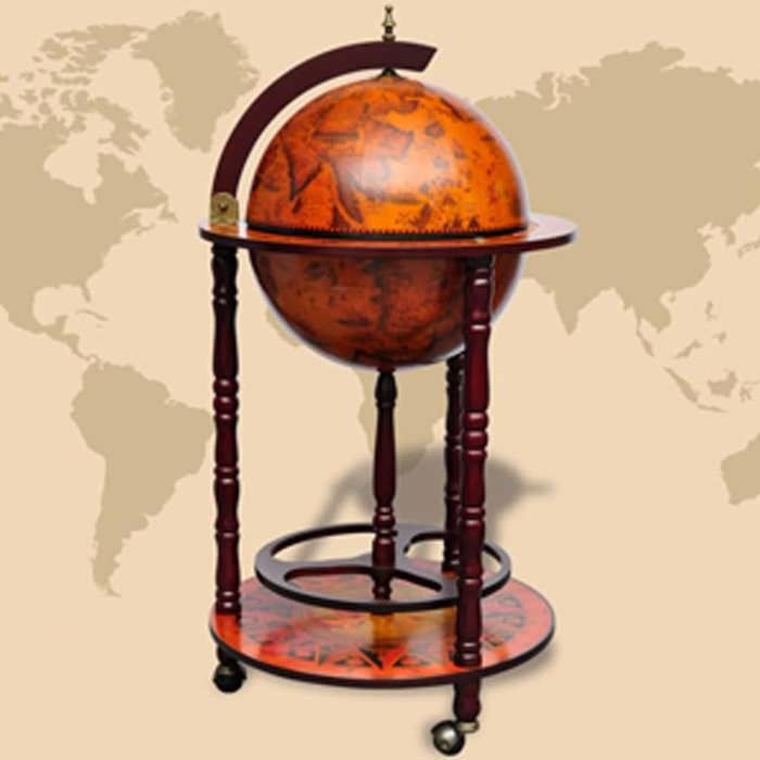VidaXL Support de vin sous forme de globe Bois d'eucalyptus 60774