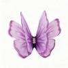 50Pcs 3D Organza Fabric Butterfly Appliques Colorful Clothes Sewing Patch  Bridal Hair Accessories