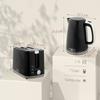 Modern Kettle and Toaster Set - Black