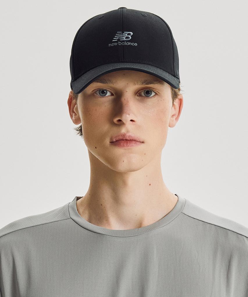 Nyuballanseu Nbgdgf1101 / Stacked Logo Structured Ball Cap (Black)