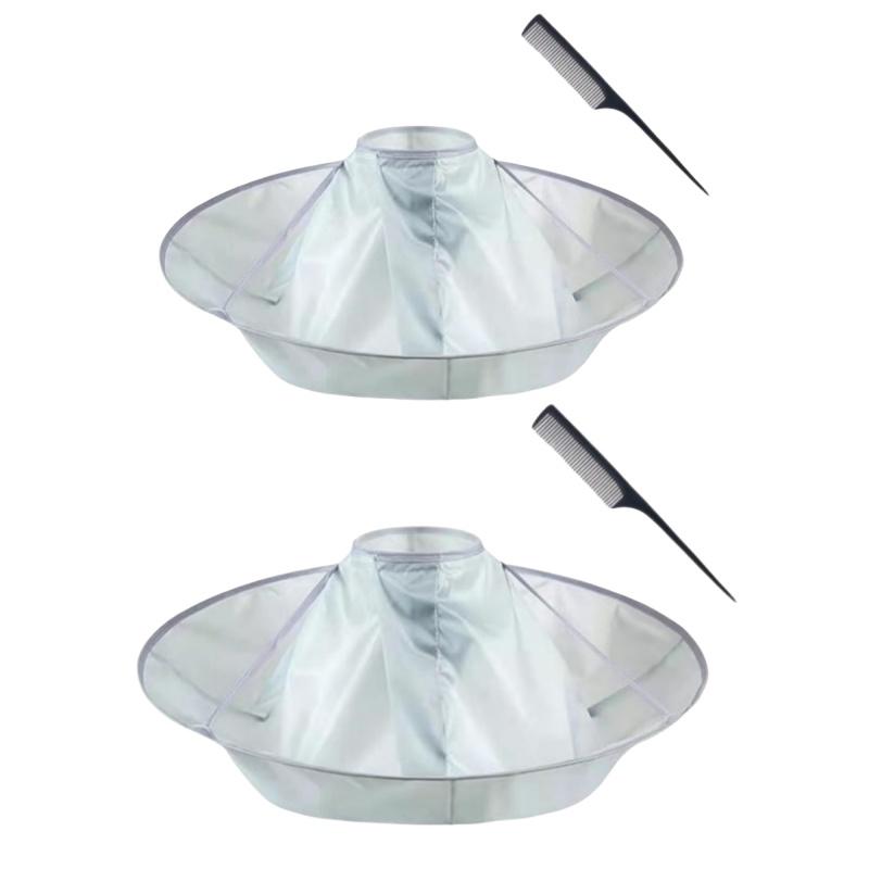 Barber cape, adjustable, foldable barber umbrella cape with black comb, suitable for barber shop, home use