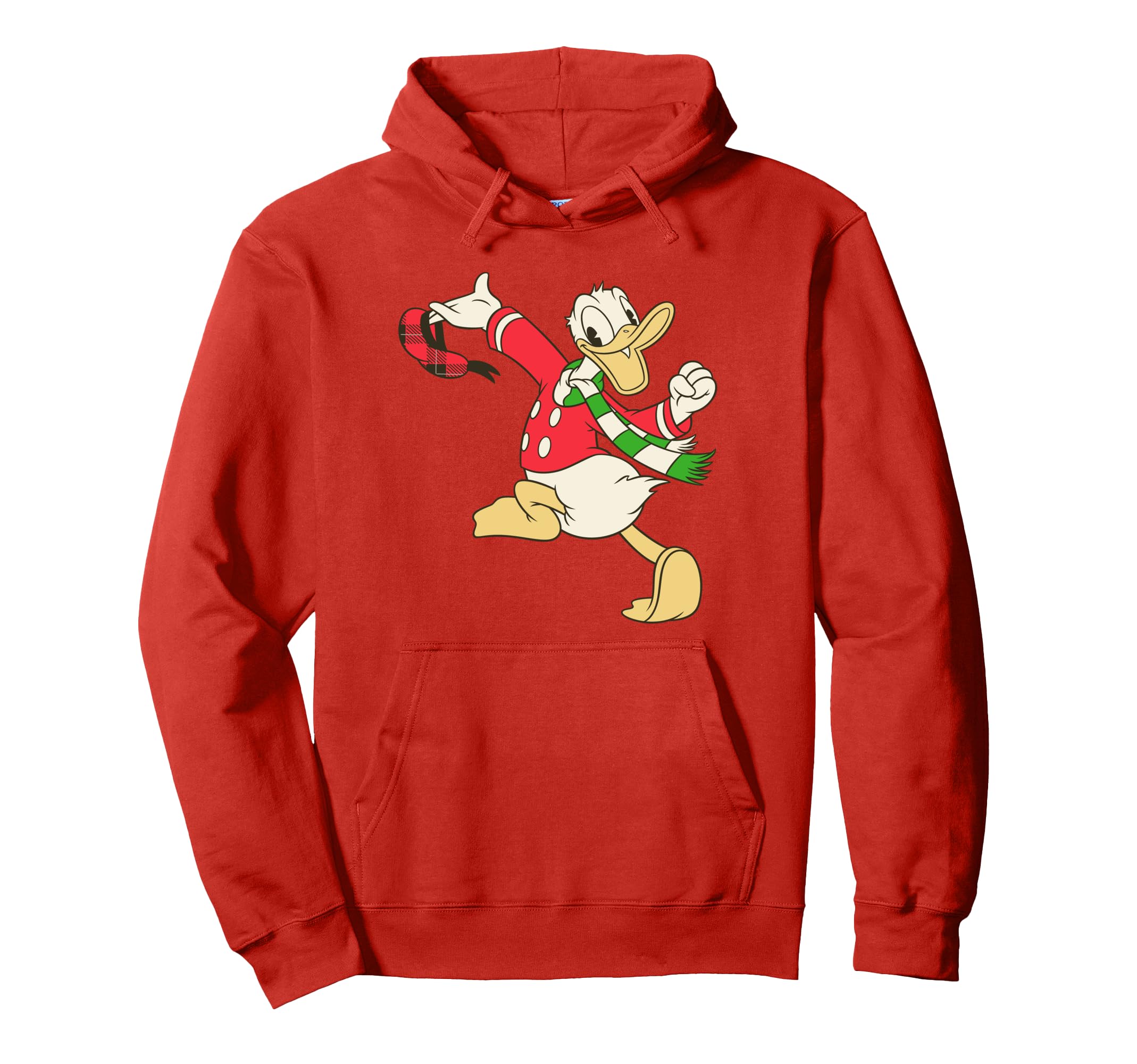 Винтажная толстовка с капюшоном Disney Дональд Дак Праздничная