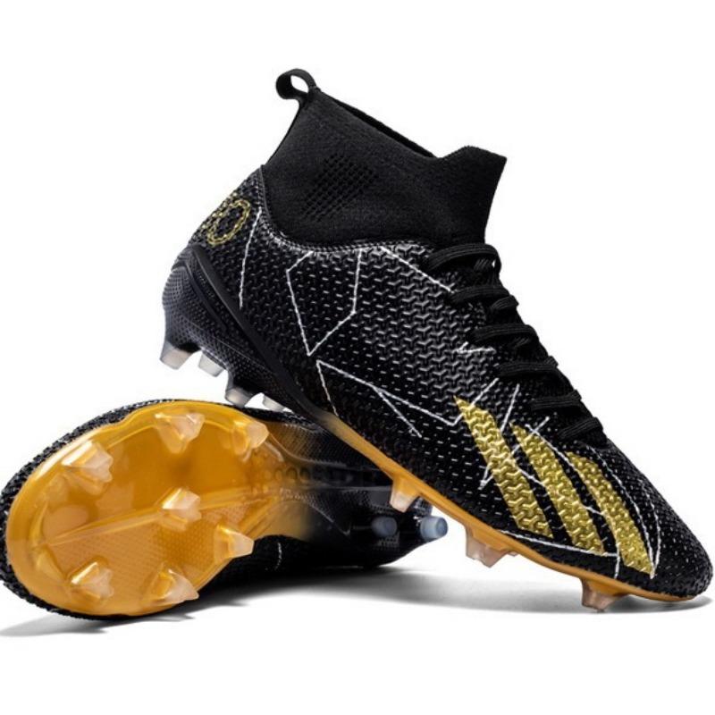 Football shoes long broken nails high top large size breathable artificial grass soft shock absorption fashion men and women training