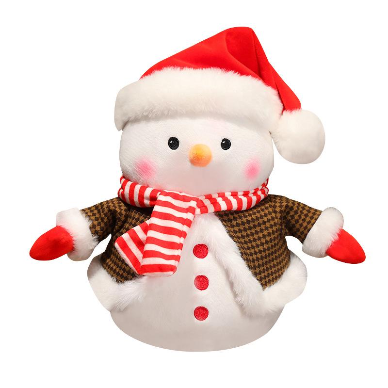 Urocza świąteczna lalka bałwana pluszowa zabawka lalka bałwana lalka uspokajająca dla dzieci prezent na Boże Narodzenie