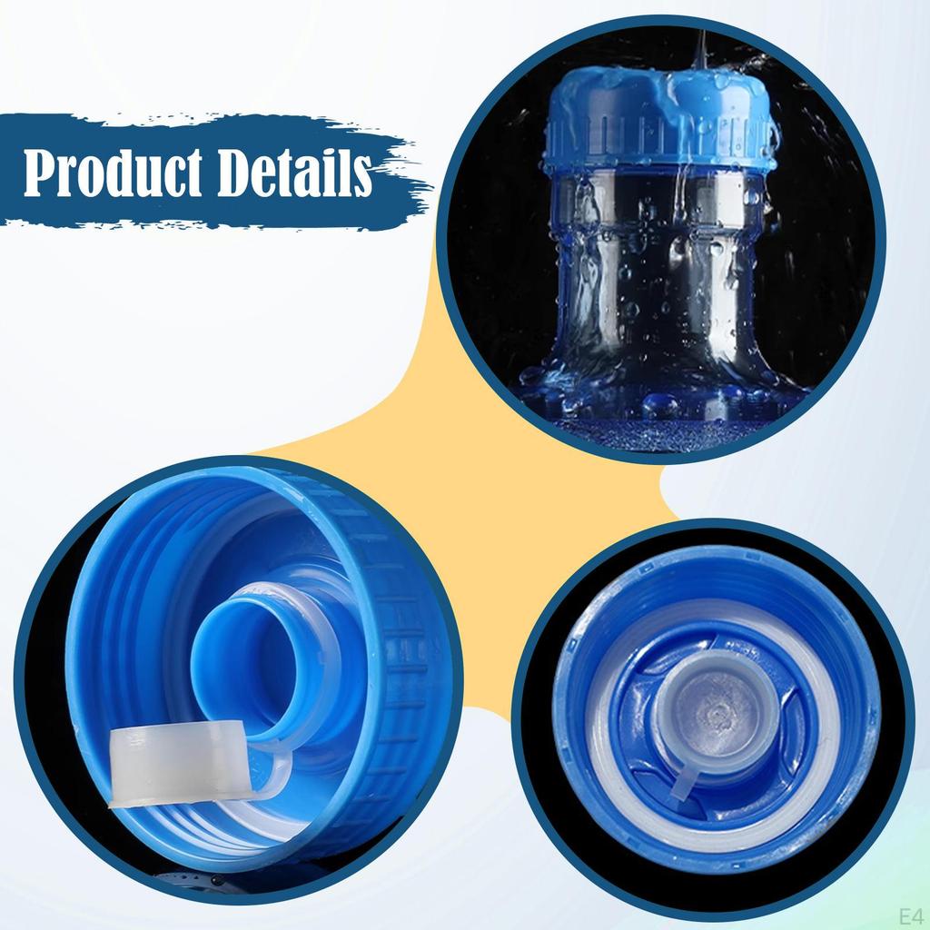 Water Container Dispenser Bottle Food Grade with A Spare Lid Carrier Jug for Emergency Outdoor