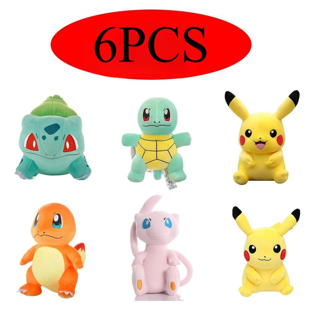 Cute Pikachu Plush Toy Pokemon Charmander Squirtle Bulbasaur Stuffed Doll Eevee Scorbunny Gengar Snorlax Christmas Gifts