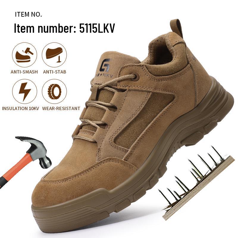 Men's Safety Shoes: Anti-Smash, Anti-Puncture, 4.0MM Kevlar, Comfortable & Lightweight Protection Footwear