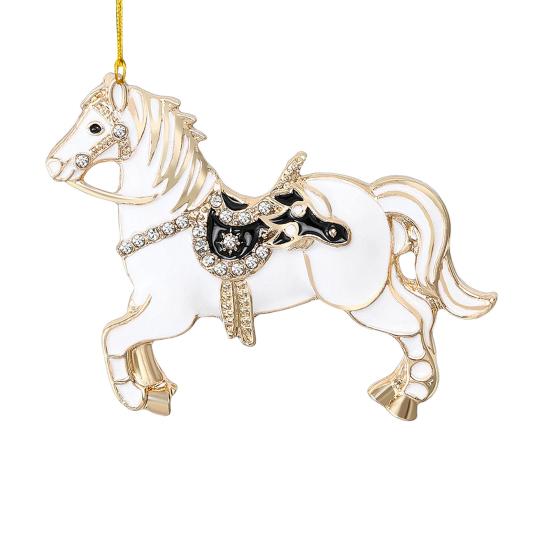 Horse Christmas Ornaments Sparkly Rhinestone Horse Hanging Decoration