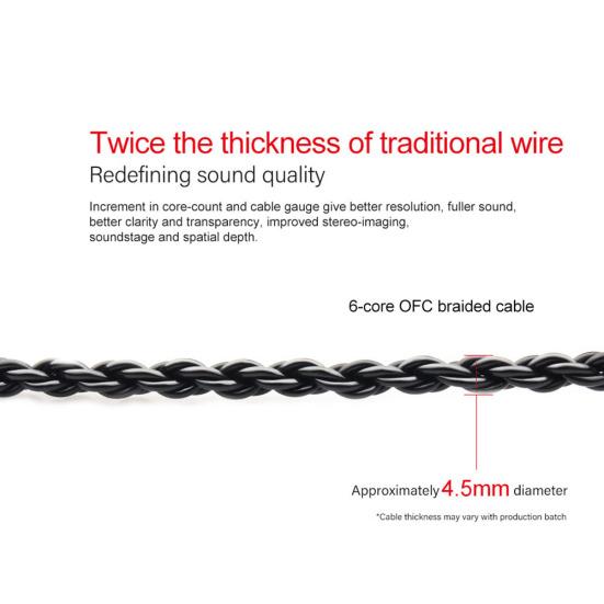 TRN 0.75mm/0.78mm/MMCX Replace Braided Wired Earphone Headphones Cable Cord Wire