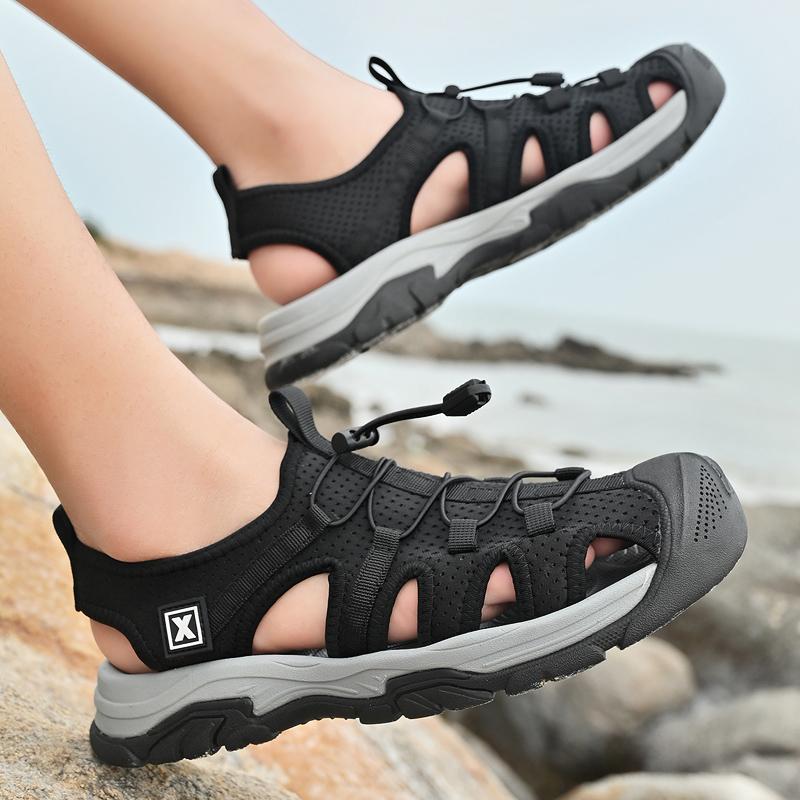 Fashion High-quality Men Walking Travel Shoes Luxury Brand Men's Luxury Sandals Outdoor Men's Sandals Summer Flats Non-slip Beach Shoes