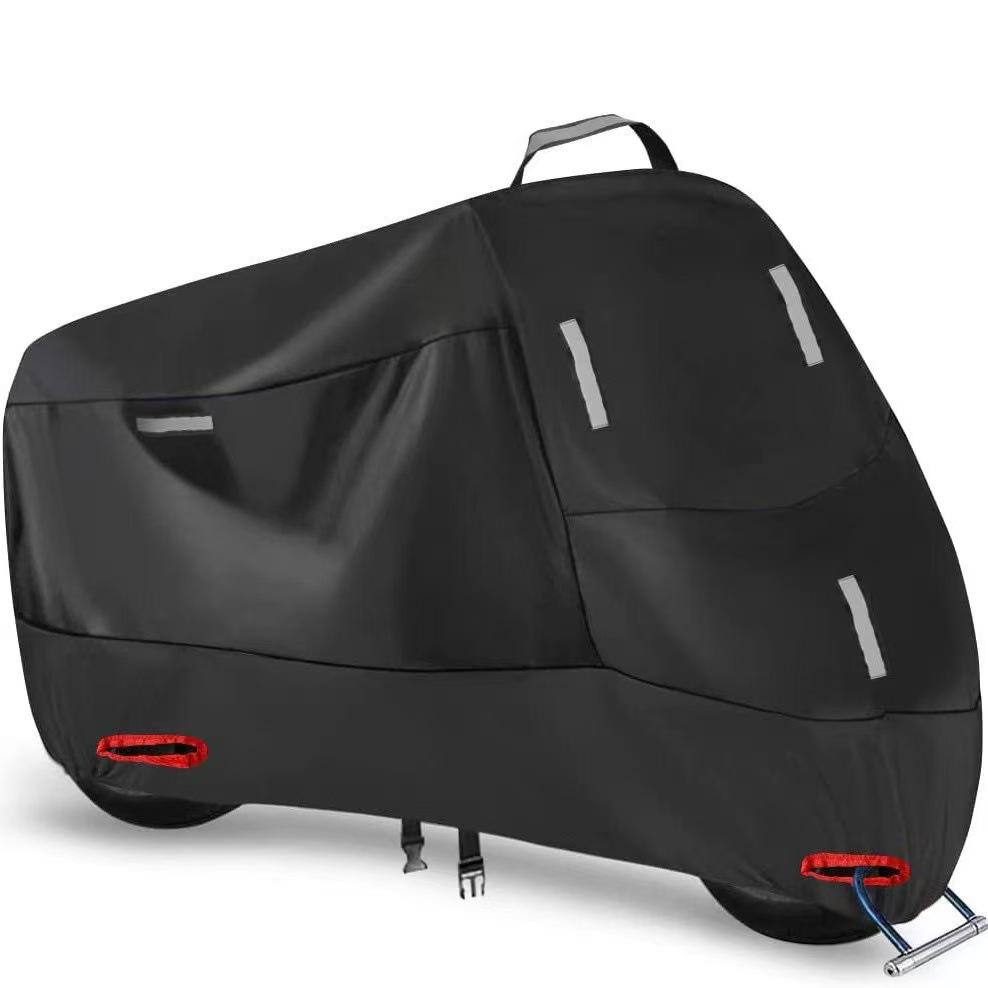 Rainproof Sunproof Motorcycle Cover, Thickened 190T Oxford Dustproof Cover for Electric Vehicles M (up to 1.75m)