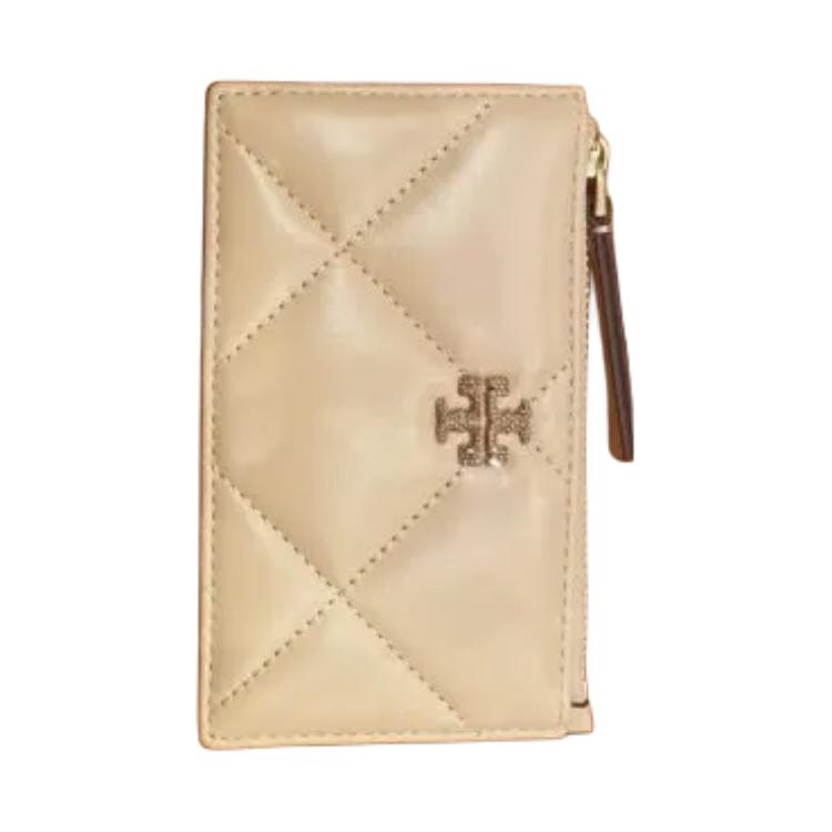 Tory Burch Kira Logo Card Holder Women Wallet Yellow 158629-700 Basic Set (Bag+Dust Bag)