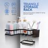 MAGICLULU Bathroom Corner Rack 3-Piece Set: Strong Adhesive, No Drilling Required, Stainless Steel, Rustproof, with Soap Dish, Drainer, Bathroom Stora