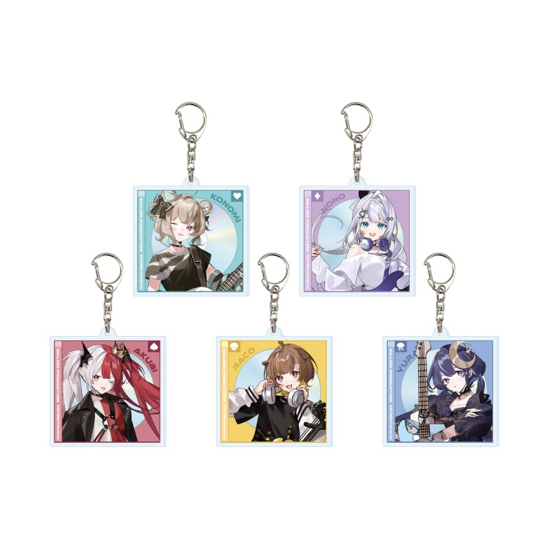 Миллион Продакшн 01 Рок версия. [Оригинальная иллюстрация] Акриловый брелок, набор из 5 штук