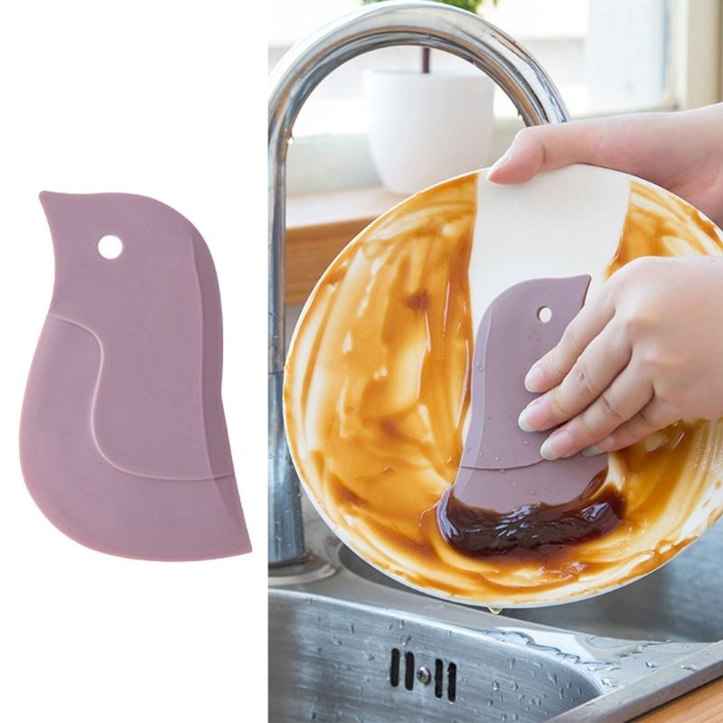 Multi Purpose Silicone Tool Penguins Theme Multifunctional Scrapers Practical Dirt and Grease Cleaning Tool