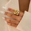 European and American Simple Straight Line Adjustable Ring, Hip-hop Style, Geometric Irregular Opening Bow Ring