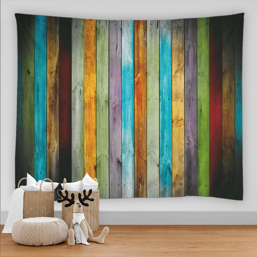 Ретро Стиль Word Art Деревянная Текстура Гобелен Настенный Психоделический Ковер Домашняя — фото 7