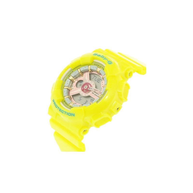 Casio BABY-G Theme Series Fashion Trend Vitality Street Classic Pointer Dual Display Sports Waterproof Quartz Movement Resin Strap BA-110CA-9A