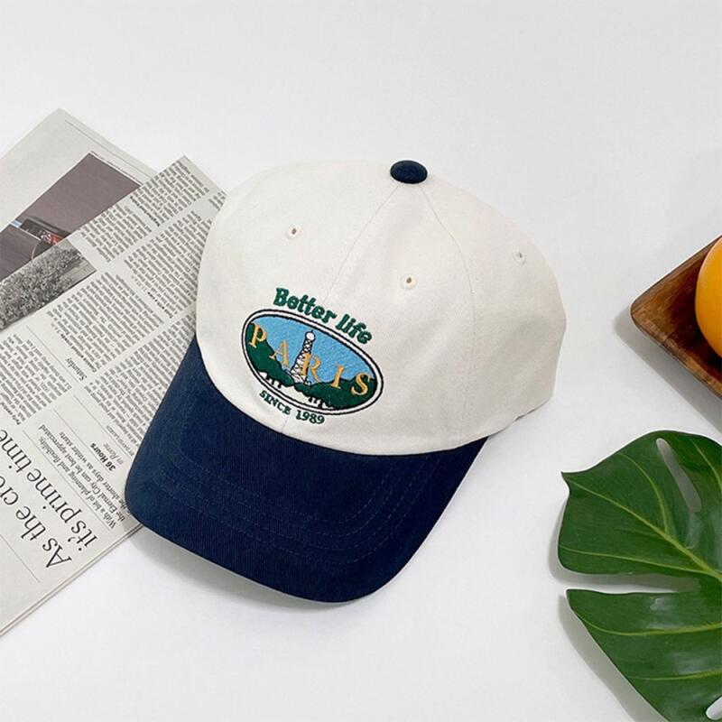 Women s Embroidered Lettering Illustration Campus Look Hat C5585_Black