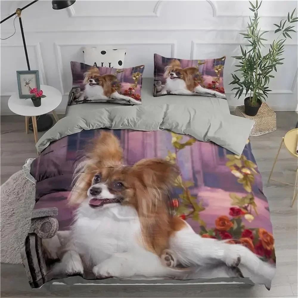 Dog Cute Samoyed Bedding Set Boys Girls Twin Queen Size Smiling Angel Lovely Puppy Duvet Cover Pillowcase Bed Kids Adult