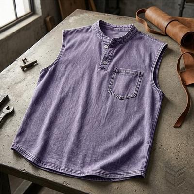 T-shirt senza maniche per giovani uomini, top casual alla moda