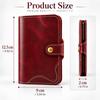 Denior B01 Oil Wax Cowhide Magnetic Button Genuine Leather Case