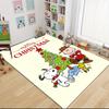 Peanuts Christmas Celebration Carpet Rug Soft Washable Anti Slip Home Living Room Sofa Mats Personalized Christmas Rug